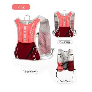 TEMU 업그레이드된 아웃도어 사이클링 및 하이킹 조끼 가방 (물병 홀더 포함), 마라톤 및 트레킹에 적합. 남녀공용 경량 통기성 트렌디 백팩 (조절 가능한 스트랩 및 뒷면에 수납 포켓 포함)