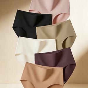 TEMU 랜덤 여성용 심리스 팬티 3매 세트, 데일리웨어, 힙업 및 복부 제어, 심리스 핏, 선물, 가족 모임, 봄/여름 스타일