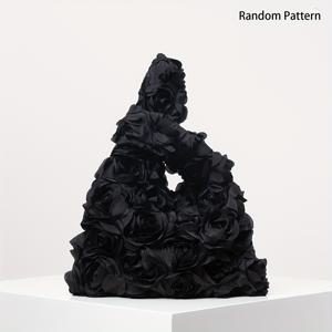 TEMU 장미 패턴 삼각 가방, 도파민 스타일 토트백, 여성 조끼 가방, 웨딩 파티 핸드백, 여성 발렌타인데이 선물 (패턴은 다양함)