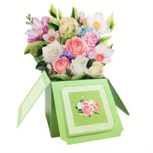 TEMU 화려한 팝업 박스 카드 1개, 하얀 장미, 수국, 동백, 생각나는 사람을 위한 인사 카드, 빨리 나으세요, 생일, 행복한 어머니의 날, 최고의 엄마, , 추수감사절, 크리스마스, 파티 용품, 홈 장식