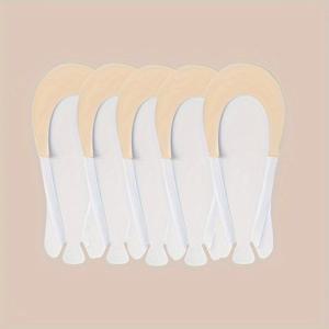 TEMU 5켤레 여름용 얇은 아이스 얕은 입구 투명 슬링 반팔 보트 양말 미끄럼 방지 빠지기 쉬운 하이힐 양말