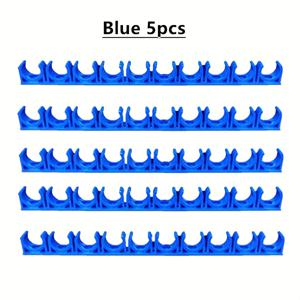 TEMU 5개입 - 20Cm 튜브 폭 8 클램프 - 재료 Er 재료 - 플라스틱 파이프 카드 (가스건/에어건용) - U-파이프 피팅/ 홈 추가/ 장식 부품 (파랑/ 흰색/ 빨강)