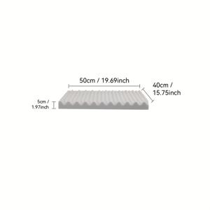 TEMU 1개 사각형 강아지 침대, 메모리폼 강아지 침대 액세서리, 웨이브 디자인 펫 매트리스, 폴리우레탄 폼, 고지지 패드, 내구성과 편안함을 겸비한 강아지 소파, 대형, 중형, 소형 강아지 액세서리에 적합 - 그레이