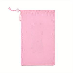 TEMU 1개 휴대용 메시 댄스 가방 통기성 신발 보관 파우치 여아 발레 정리 가방 신발 파우치 가방 드로스트링 댄스 신발 파우치