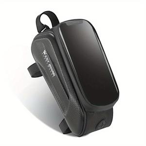 TEMU 대용량 자전거 탑 튜브 백, 모바일 터치 스크린 안장 가방, MTB 로드 사이클링 하드 쉘 프론트 랙 팩
