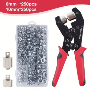 TEMU 헤비듀티 래칫 그로멧 툴 키트 (1/4