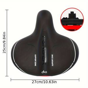 TEMU 남녀 공용 초대형 자전거 시트, 초넓은 소프트 자전거 쿠션, 자전거 시트 대체용 넉넉한 편안한 패딩, 펠로톤 자전거, 스테이션어리 피트니스 자전거, 시티 자전거 및 전기 자전거에 적합