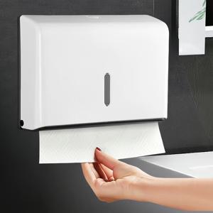 TEMU 대용량 핸드 타월 홀더 (200장 이상 수납 가능), 펀치/펀치 없는 설치 액세서리 포함, 고경도 ABS 플라스틱 제작, 다양한 색상 옵션, 벽걸이 욕실 티슈 박스, 무드릴 설치, 방수 주방 타월 디스펜서