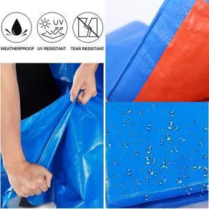 TEMU 두꺼운 찢김 방지 야외 UV-바람-빔 방수 타포린 | 강화된 모서리 및 아일렛 디자인, 사계절 다용도 야외 캠핑 차량 햇빛 가리개 및 비 커버, PVC 재질, 8 Mil 두께