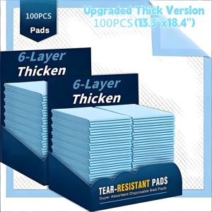 TEMU 100개입 일회용 펫 매트, 실외용 고양이와 강아지용. 일회용 두꺼운 펫 트레이닝 매트, 강아지, 고양이, 햄스터, 토끼에 적합. 초흡수 및 빠른 건조, 방수 기능의 두꺼운 패딩 화장실 매트