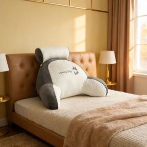 TEMU 라텍스 충전 편안한 등받이쿠션 소파용 대형 카툰 디자인 허리 지지 가능 거실 독서 휴식 사무실 업무 TV 시청 홈데코용