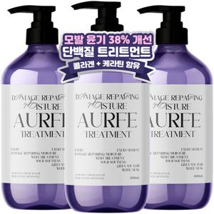 TEMU [모발윤기 38%개선] 2+1 아우페 단백질 트리트먼트 1L 대용량 린스 헤어팩 극손상 손상모