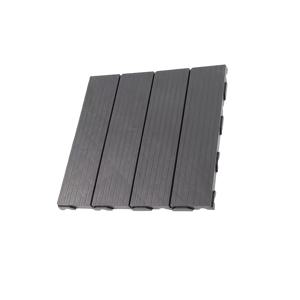 TEMU 두꺼운 PVC 인터로킹 바닥 타일, 셀프 설치, 발코니, 마당, 테라스, 정원용 목재-플라스틱 복합 바닥재, 야외 방청 플라스틱 바닥재, 방수 및 미끄럼 방지 바닥재, 야외 사용 전용