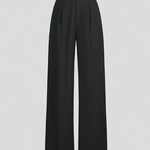 TEMU 여성 솔리드 신상 하이웨이스트 패션 인품 우아한 출퇴근 캐주얼 여성 바지 롱 팬츠