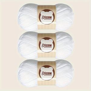 TEMU 4합사 50g 털실 3팩 세트. 옷, 담요, 코바늘 뜨개질, 토트백, 스웨터 뜨개질에 적합합니다.