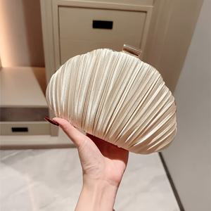 TEMU 새로운 성격 로맨틱 쉘 백 이브닝 백 여성용 핸드 클러치 백 신부 가방 파티 가방 숄더백 웨딩 시즌 어버이날, 결혼식, 회의, 연회, 파티, 졸업 파티에 매우 적합. 여성에게 최고의 선물
