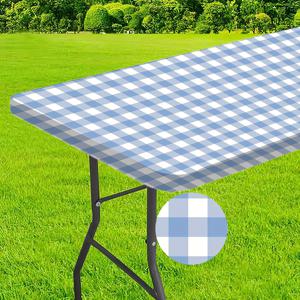 TEMU 1개 30인치 x 72인치 버팔로 체크 피크닉 테이블보 - 야외 캠핑 및 파티오용 고품질 폴리에스터, 흑백 체크무늬 디자인, 내구성 있고 세척하기 쉬운 피크닉 테이블 커버 | 클래식 체크 패턴 | 이지클린 소재