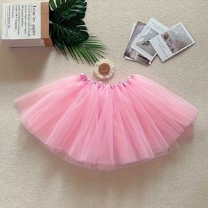 TEMU 할로윈, 크리스마스 생일파티용 소프트 튤러 수타치 (3-6세), 댄스공연, puffy skirt, 여성적인 패션, 가벼운 원단, 시어 튤러, 퍼포먼스웨어, 파티드레스, 젊은 공연자