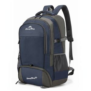 TEMU 80L 남성용 경량 하이킹 백팩 - 대용량 멀티포켓 디자인, 내구성 폴리에스터, 조절 가능한 어깨끈 & 패딩 백패널 캠핑, , 여행, 아웃도어 모험용