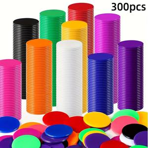 TEMU 여자/남자 선물 홈 & 주방 > 이벤트 & 파티 용품 > 파티 게임 & 활동 300개 아크릴 블랭크 토큰, 3/4인치, 색상 지우기 & 재사용 가능, D&D, MTG, 빙고, RPG, 롤플레잉 게임, 성인용, 조립 불필요, 포장