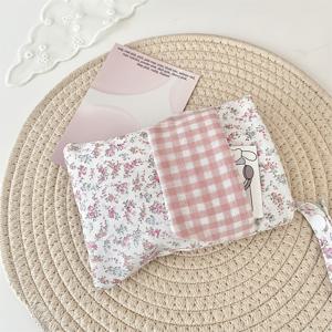 TEMU 세련된 연필 케이스, 다기능 간호사 필통, 이중 레이어 대용량 펜 홀더, 격자 프린트, 가볍고 부드러움, 보관용 펜 클립