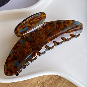 TEMU 여성용 우아한 고급 대형 헤어 집게핀 1개, 머리 정장용, 뒷머리용 샤크 클립, 데일리용 대형 헤어 집게핀 헤어 액세서리