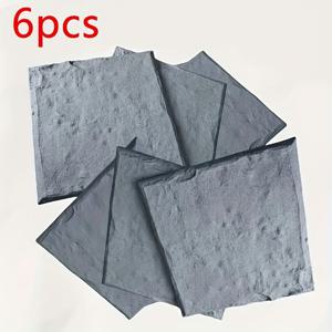 TEMU 튼튼한 플라스틱 파버 - 사실적인 돌 모양 인공 정원 타일, 간편한 설치 야외 통로 및 조경 장식, 잔디밭, 테라스, 조경, 테라스 업그레이드에 적합, 자연스러운 외관, 간편한 설치 타일