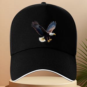 TEMU 1개 독수리 날개 펴짐 경량 폴리에스터 야구 모자, 스타일리시 여행 모자, 내구성, 조절 가능, 남녀공용, 모든 계절 캐주얼 스타일에 적합