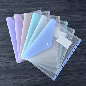 TEMU A4 PP 바인더 포켓 파일 폴더 6개, 11홀 바인더 파일 파우치, 탁상용 문서 정리함, 세로 기록 라벨이 있는 6색 입체 투명 파일백, 파일 보관용, 사무실, 학교, 가정용으로 적합