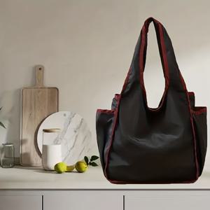 TEMU 접이식 쇼핑 토트백, 휴대용 심플 멀티 컬러 대형 사이즈 에코백, 식료품 쇼핑백, 특수 가방, 대용량 가방