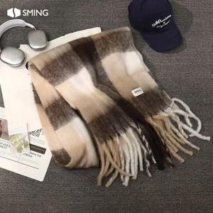 TEMU 1개, Shengming 블루 스카프, 겨울 분위기에 완벽, 다용도 및 따뜻함, 목을 위한 고급 선물, 크리스마스 선물로 훌륭한 선택