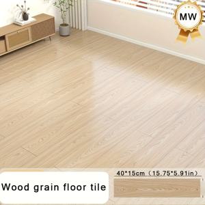 TEMU 40개 자체 접착식 레트로 나뭇결 방수 바닥 스티커 - 간편한 필앤스틱, 내마모성 PVC 바닥재, 거실, 침실, 주방, 욕실용 - 집 꾸미기 리노베이션, 필앤스틱 바닥재, 주방 바닥재, 모던 홈 데코