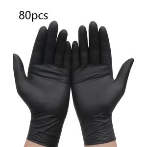 TEMU 80개입 일회용 니트릴 장갑 라텍스 프리 PVC 소재, 가정 청소 및 일상 작업용, 편안한 착용감, 유연하고 쉽게 착용 가능, 보관 및 가족용 편리한 포장