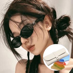 TEMU 위어라 인사이드 레트로 긱시크 인싸 여자 제니선글라스 최화정선글라스 고급케이스 안경천증정