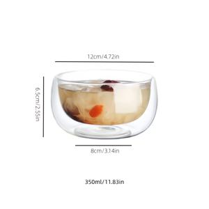 TEMU 1개 2중 레이어 유리 샐러드 볼, 3가지 사이즈로 제공, 과일, 샐러드, 요거트, 오트밀 등에 적합 - 파티 및 일상 사용에 이상적인 선택, 스타일리시하고 실용적인 주방 필수품