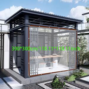 TEMU 야외 텐트용 튼튼한 투명 방수포, 플라스틱과 아일렛이 특징이며 정원, 식물, 닭장, 파티오 및 고양이 모래에 적합