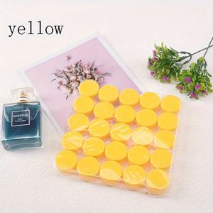 TEMU 뚜껑이 있는 원형 투명 플라스틱 용기 25개 세트 (각 3G/0.1Oz), 10가지 색상으로 제공, 크림, 로션, 파우더, 글리터 등에 적합하며 비즈 아이섀도우 포함