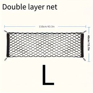 TEMU 1개 탄성 메시 가방, 여행 가방 보관용, , 자전거, 자동차, 트럭 및 ATV에 적합, 후크 포함 - 차량 필수품