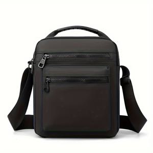 TEMU 새로운 남성용 숄더백, 캐주얼 스포츠 슬링백, 트렌디한 솔리드 컬러 옥스포드 패브릭 크로스바디백