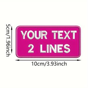 TEMU 2줄 자수 이름이 있는 맞춤형 패브릭 패치, 열 활성화 접착제와 후크 앤 루프 뒷면이 있는 개인 맞춤형 핑크 및 다크 핑크 택티컬 패치