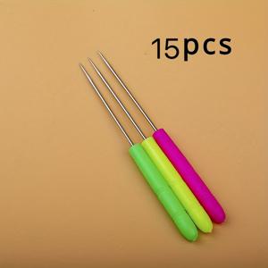 TEMU 플라스틱 손잡이 송가나무칼 10개/15개 세트, 손으로 DIY 재봉용, 뚫기용, 가죽 의류 공구, 수천개, 신발 찌르개 바늘, 드릴링용, 재봉, 천, 텐트, 가죽, 종이 공구, 바느질 공예에 적합