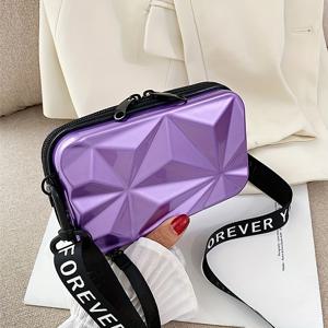 TEMU 하드 쉘 화장품 가방 휴대용 싱글 숄더 크로스바디 워시백 오버나이트 백 작은 사각형 신선하고 달콤한 스타일 여성 핸들백 초경량 크로스바디 싱글 숄더 백