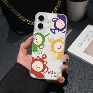 TEMU 귀여운 폰 케이스, 아이폰 16, 15, 14, 13, 12, 11 프로 맥스 미니 XR XS X 7 8 플러스와 호환 가능, 부드러운 TPU 매트 백