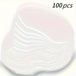 TEMU 투명 샤워 아이 마스크 100개입 - 햇빛 차단, 속눈썹 연장, 눈매 수술, 헤어 살롱에 적합, 무알코올, 편안한 플랫 디자인, 속눈썹 연장 용품