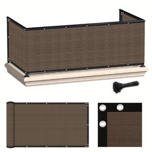 TEMU 방석용 프라이버시 스크린 세트, 완전한 무광 및 빛 차단, 아파트 난간, 야외 테라스, 데크 및 현관용으로 설계, UV 보호 및 방풍 및 방진 기능