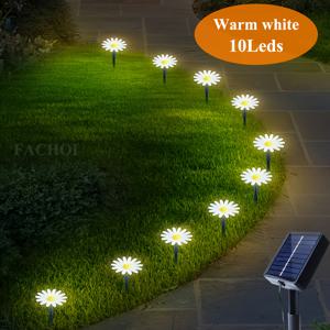 TEMU FACHOI 태양광 야외 경로 조명, 태양광 패널 및 플러그인 없는 작동, 8가지 모드, 정원, 잔디, 마당, 공원, 결혼식, 크리스마스/할로윈 장식용 플러그인 가능 - 플라스틱 스테이크 조명