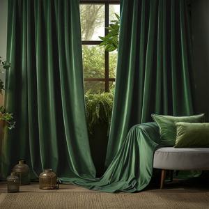 TEMU 네덜란드 수입 플란넬 커튼 1개, 침실 프라이버시 및 실내 장식용, 상단 로드 포켓 디자인 암막 커튼, 겨울 단열 커튼, 240gsm