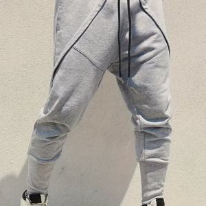 TEMU 남성 캐주얼 패션 스트리트웨어 디자인, 세탁기 사용 및 드라이클리닝 가능, 사계절 편안한 착용감, 탄성 허리 드로스트링 캐주얼 운동 바지