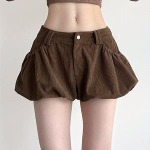 TEMU 에어브 로우라이즈 버드컷 쇼츠 빈티지 스위트 플레어 부츠컷 팬츠 퓨어 디자인 일본 한국 여성 의류