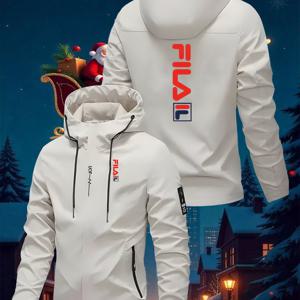 TEMU 남성용 스타일리시한 어반 후드 재킷, 트렌디한 스트리트웨어, 조절 가능한 드로스트링 디자인, 캐주얼 외출 및 여행에 적합, 볼드한 레드 및 네이비 색상의 모던 패션, 다용도 아웃도어 스포츠 재킷